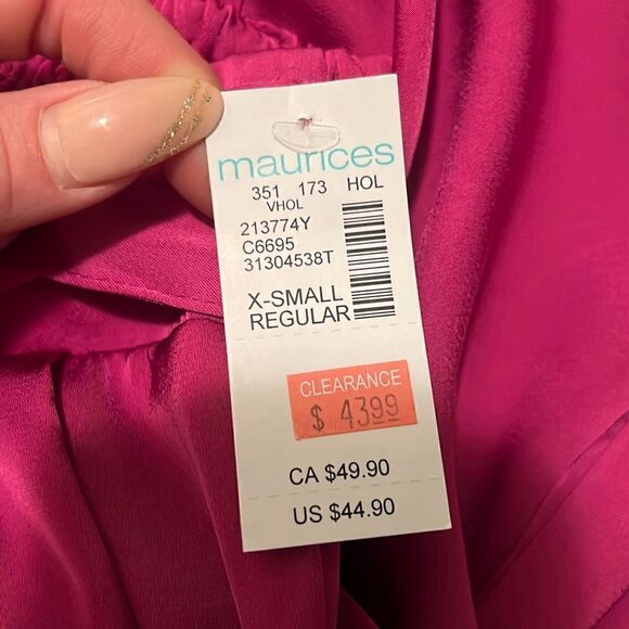 Women's Pink Elastic Waist Belted Pleated Wide Leg Pants NWT - Picture 8 of 9